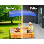 Keezi Outdoor Canopy Sand Pit with Dual Water Bins