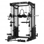 Lifespan CORTEX SM-25 6-in-1 Power Rack with Smith & Cable Machine + BN9 Bench + 130kg Olympic Bumper Weight Plate & Barbell Package