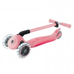 Globber Primo Fold Plus Lights Scooter V2 - Pastel Pink / Coral