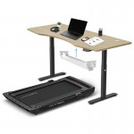 LSG Pacer M5 Treadmill + ErgoDesk Automatic Oak Standing Desk 180cm + Cable Management Tray