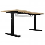 Lifespan Walkingpad™ M2 Treadmill with Ergodesk Automatic Oak Standing Desk 1500mm + Cable Management Tray + DM9 Chair