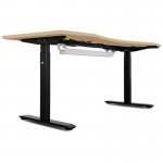 WalkingPad C2 Black with 180cm Dual Motor Automatic Standing Desk in Oak and Cable Management Tray