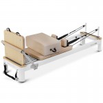 Lifespan Fitness Contour Pro Aluminium Pilates Reformer Machine (Beige)