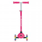 Globber Primo V2 Scooter with Lights and Griptape - Fuchsia / Pastel Pink