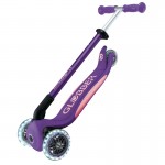 Globber Primo Fold Plus Lights Scooter V2 - Purple / Pastel Pink