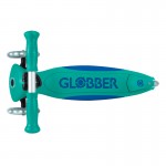 Globber Primo Fold Plus Lights Scooter V2 - Emerald Green / Navy Blue