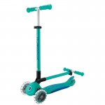 Globber Primo Fold Plus Lights Scooter V2 - Emerald Green / Navy Blue