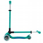 Globber Primo Fold Plus Lights Scooter V2 - Emerald Green / Navy Blue