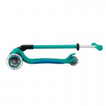 Globber Primo Fold Plus Lights Scooter V2 - Emerald Green / Navy Blue