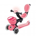 Globber GO UP BABY Lights 360 Scooter - Pastel Pink / Deep Pastel Pink