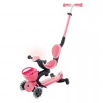 Globber GO UP BABY Lights 360 Scooter - Pastel Pink / Deep Pastel Pink