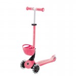 Globber GO UP BABY Lights 360 Scooter - Pastel Pink / Deep Pastel Pink