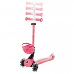 Globber GO UP BABY Lights 360 Scooter - Pastel Pink / Deep Pastel Pink