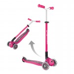 Globber MASTER Foldable Scooter with Lights - Pink