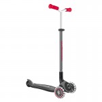 Globber MASTER Foldable Scooter with Lights - Black / Red