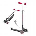 Globber MASTER Foldable Scooter with Lights - Black / Red