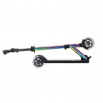 Globber FLOW ELEMENT Foldable Scooter with Lights - Neochrome with Black Deck