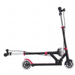 Globber Flow Element Junior Lights Scooter - Black / Red