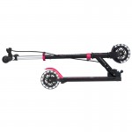 Globber Flow Element Junior Lights Scooter - Black / Pink