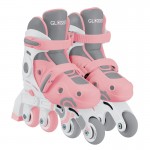 Globber Learning Inline Skates 2in1 for Toddlers Size:26-29 - Pastel Pink