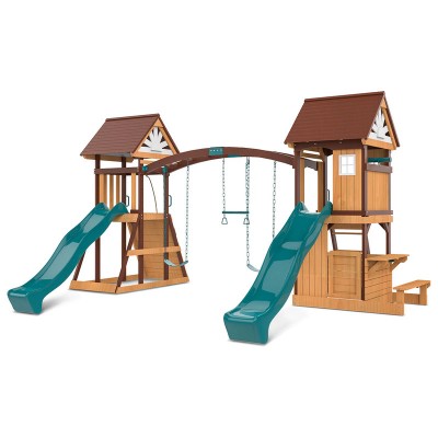 Lifespan Armadale Play Centre Set with 2 x 2.2m Green Slides