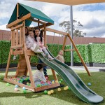 Lifespan Greenvale Play Centre with 1.8m Green Slide