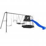 Lifespan Pallas Play Tower with Metal Swing Set (Blue Slide)