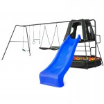 Lifespan Pallas Play Tower with Metal Swing Set (Blue Slide)