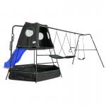 Lifespan Pallas Play Tower with Metal Swing Set (Blue Slide)