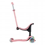 Globber GO UP Sporty Lights with Stabilizer Scooter - Pastel Pink / Deep Pink