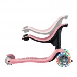 Globber GO UP Sporty Lights with Stabilizer Scooter - Pastel Pink / Deep Pink