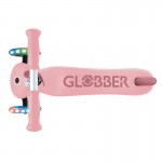 Globber GO UP Sporty Lights with Stabilizer Scooter - Pastel Pink / Deep Pink