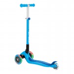 Globber Primo Foldable Lights Scooter - Sky Blue / Navy Blue