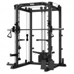 Lifespan CORTEX SM-20 6-in-1 Power Rack with Smith & Cable Machine + BN-9 Bench + Standard 100kg Tri-Grip Weight Plate & Barbell Package