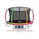 Everfit 8ft Trampoline Round Trampoline - Multi-coloured