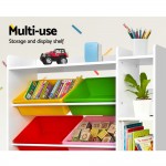 Keezi 8 Bins Kids Toy Box Storage Organiser - White