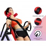 Everfit Gravity Inversion Table Foldable Stretcher Inverter Home Gym Fitness - Black/Red