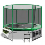 OZ Trampolines Summit Round 14 Ft. Above Ground Trampoline - Green