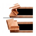 Keezi Square Sand Pit - Natural Wood