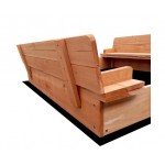 Keezi Square Sand Pit - Natural Wood