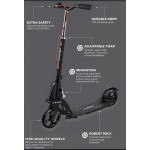 Globber 2 Wheel One K Active BR Folding Scooter with Front Handbrake - Black