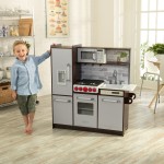 KidKraft Kids Ultimate Elite Espresso Play Kitchen with  EZ Kraft Assembly