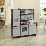 KidKraft Kids Ultimate Elite Espresso Play Kitchen with  EZ Kraft Assembly