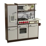 KidKraft Kids Ultimate Elite Espresso Play Kitchen with  EZ Kraft Assembly