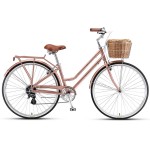 XDS Loretta 700c x 15" Ladies Alloy Retro Bike - Rose Gold