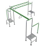 Junior Jungle Tarzan Monkey Bar Flying Fox Climb and Fly Play Set