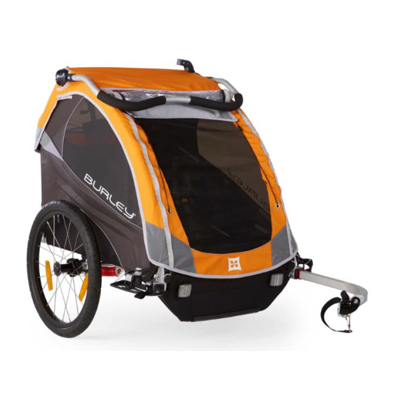 orange bike trailer